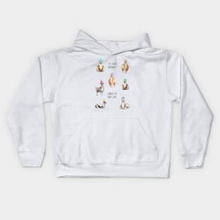 ALPACA MY PARTY HAT Kids Hoodie